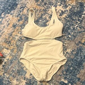 MICHAEL Michael Kors Zip trim cut out one piece NWT